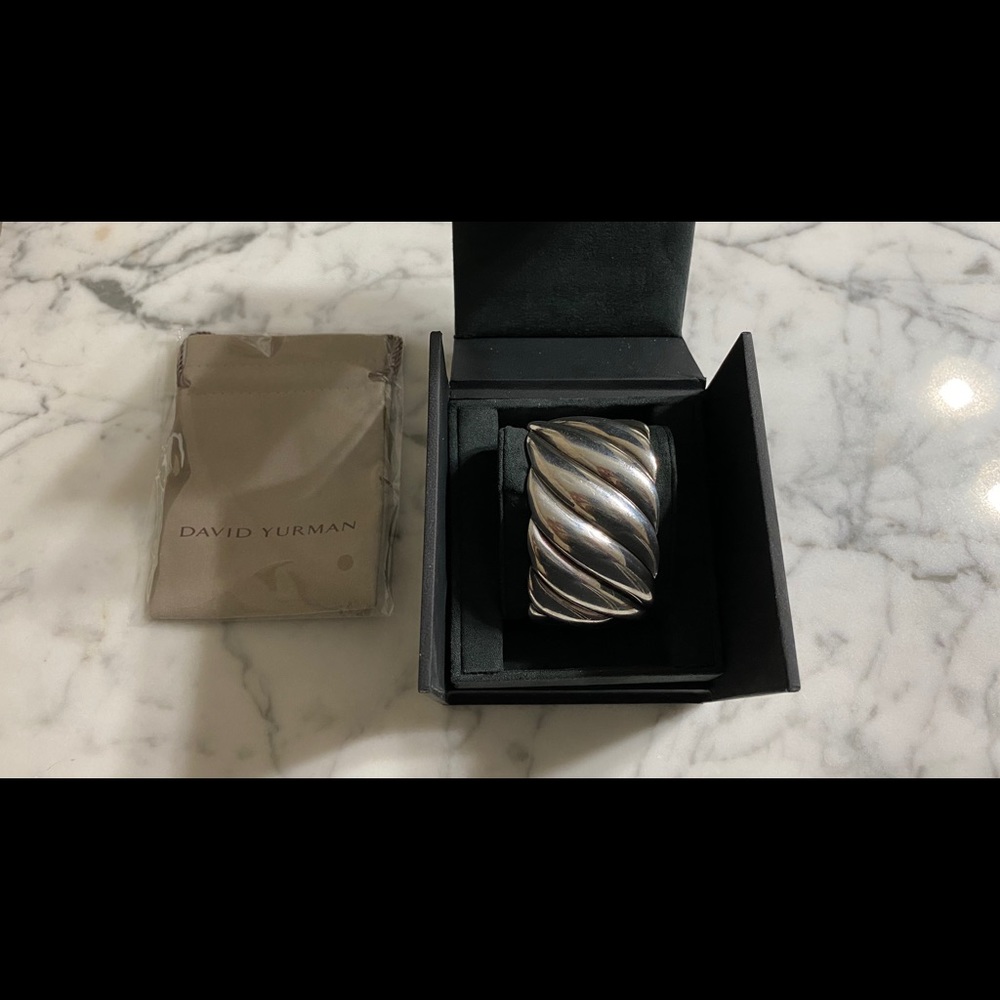 David Yurman Wide Carved Cable Cuff